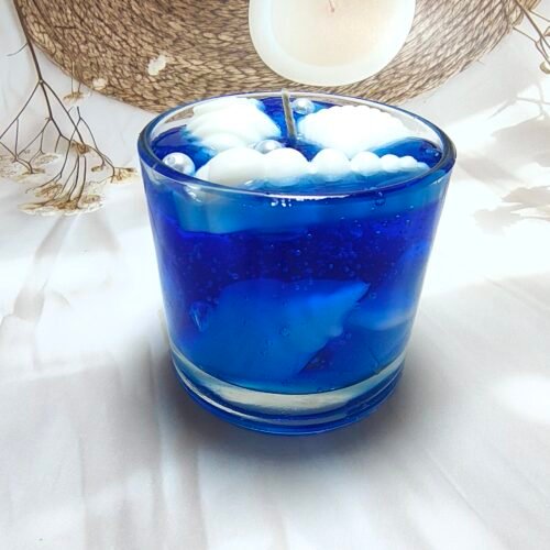 Sea shell jar candle