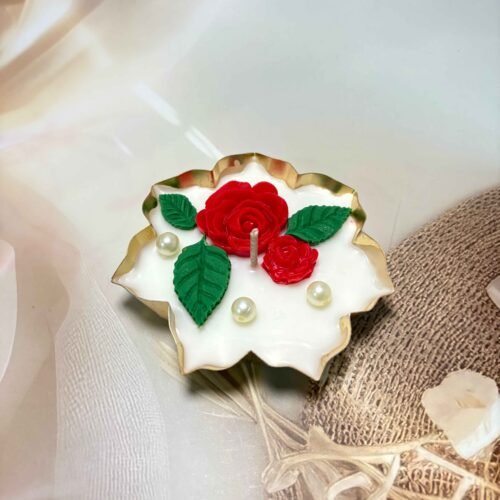 Urli Candle with Red Rose Urli Candle with Red Rose