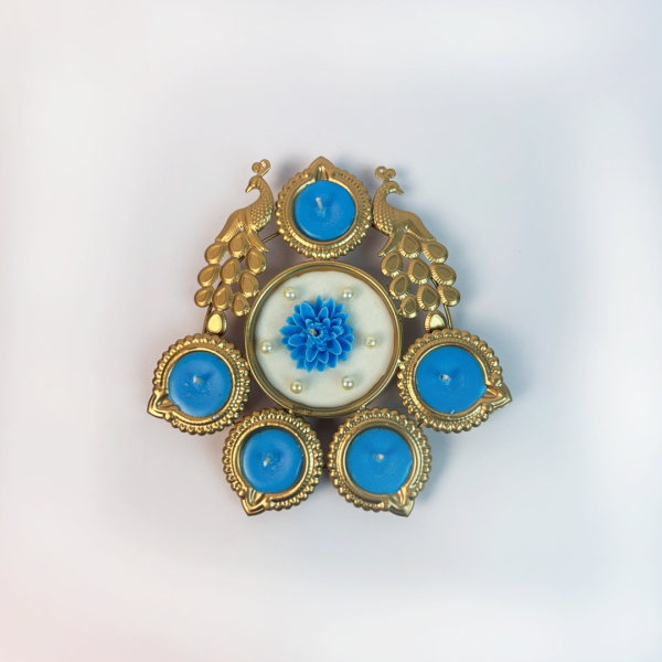 Peacock Urli Candle Bowl