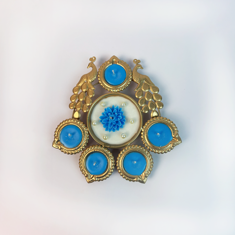 Peacock Urli Candle Bowl